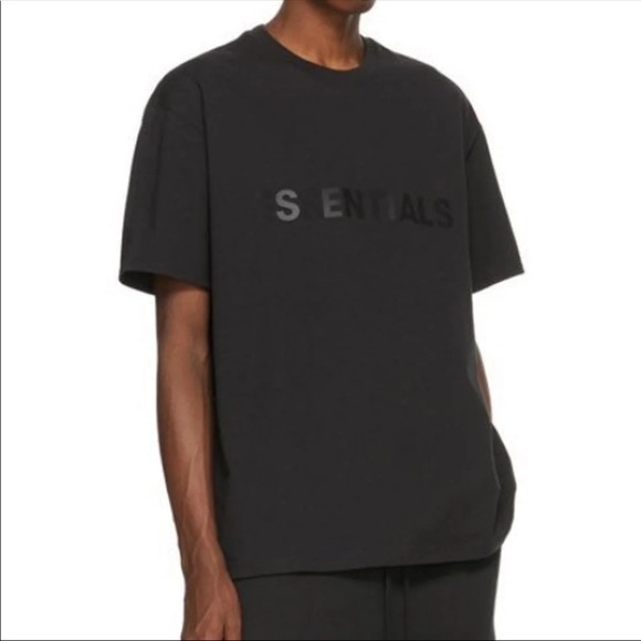 Fear of God Essentials Boxy Tee Black Logo size XS NEW - Picture 3 of 9